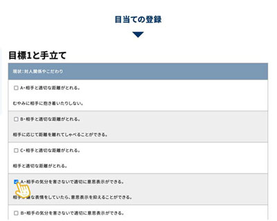 選択された各領域をクリアするための手立てをWISCパターンより自動選択される。